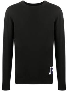 John Richmond свитер с вышитым логотипом и круглым вырезом