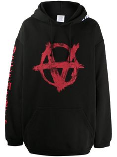 Vetements худи с кулиской и надписью