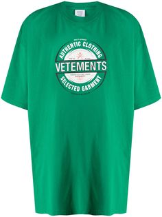 Vetements футболка оверсайз с логотипом