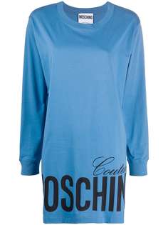 Moschino платье-футболка с логотипом