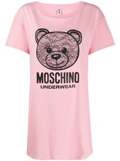 Moschino футболка Teddy с логотипом