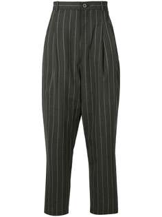 Necessity Sense striped wide-leg carrot trousers