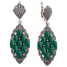 МАРКАЗИТ Серьги с хризопразами