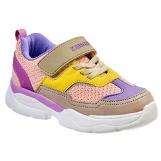 Кроссовки Зебра размер 27, сиреневый/желтый/розовый