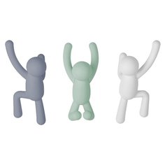 Крючок Umbra крючки Buddy 3 шт. разноцветный мятный