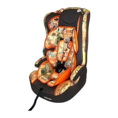 Автокресло группа 1/2/3 (9-36 кг) Мишутка LB 513RF, orange/black dot (путешествие))