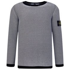 Джемпер Stone Island размер 152, черный/белый/полоска