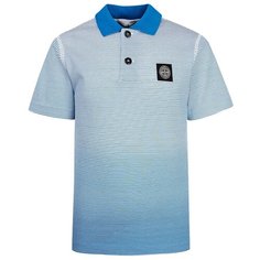 Поло Stone Island размер 104, белый/синий