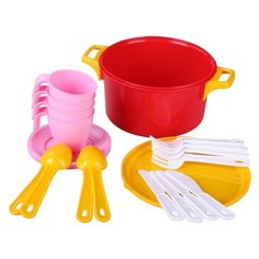 Набор посуды Альтернатива A-16295 красный/желтый/белый/розовый Alternativa