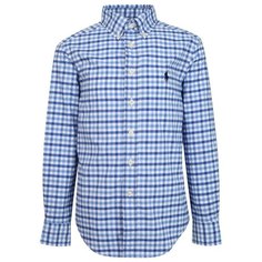 Рубашка Ralph Lauren размер 122, белый/голубой