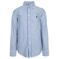 Рубашка Ralph Lauren размер 128, белый/синий