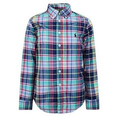 Рубашка Ralph Lauren размер 175, синий/бордовый/желтый