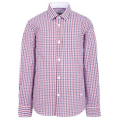 Рубашка Paolo Pecora размер 128, красный/синий/белый