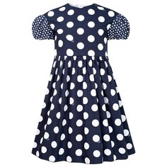 Платье Il Gufo размер 92, синий/горошек