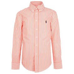 Рубашка Ralph Lauren размер 92, белый/оранжевый