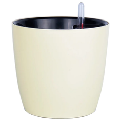 Горшок акиби Комфорт с автополивом, ПИ-25, 17х18 см кремовый