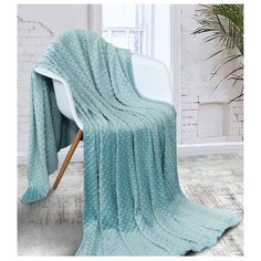 Покрывало Guten Morgen Bubbles с тиснением, 200 х 220 см, aqua