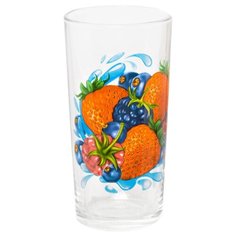 ОСЗ Стакан Ода Ягодный Микс, 230 мл прозрачный/красный