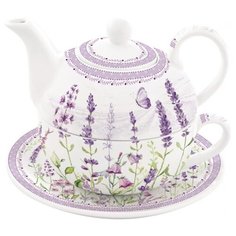 Чайный сервиз Easy Life Lavender field белый/фиолетовый