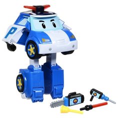 Робот-трансформер Silverlit Robocar Poli 12,5 см с подсветкой и аксессуарами белый/синий