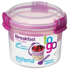 Sistema Контейнер круглый двухуровневый с ложкой TO GO 21355 красный