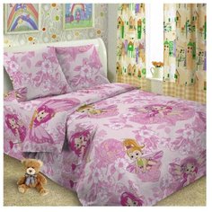 Постельное белье 1.5-спальное Letto Софи 50х70 см, перкаль розовый