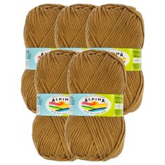 Пряжа Alpina Marta, 100 % акрил, 100 г, 120 м, 5 шт., №029 св. коричневый