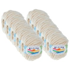 Пряжа Alpina Rene, 100 % хлопок, 50 г, 150 м, 10 шт., №173 кремовый