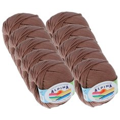 Пряжа Alpina Rene, 100 % хлопок, 50 г, 150 м, 10 шт., №223 св.коричневый
