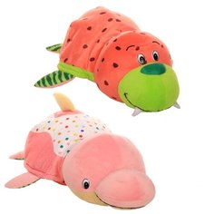 Мягкая игрушка 1 TOY Вывернушка Ням-Ням Морж-Дельфин с ароматом 35 см