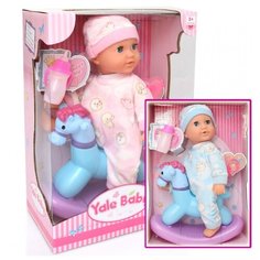Пупс Наша игрушка на лошадке с бутылочкой, 25 см, 641818