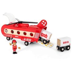 Brio Вагон "Грузовой вертолёт с вагонами", 33886