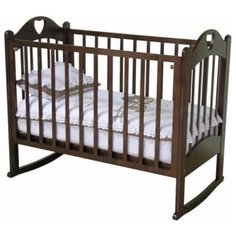 Кроватка Красная Звезда Любаша С635 (качалка), на полозьях шоколад