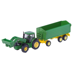 Трактор Siku John Deere с прицепом (1843) 1:87 22.6 см зеленый