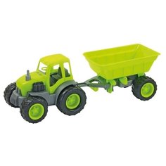 Трактор ZEBRATOYS с прицепом Active в коробке (15-10174) 44 см зеленый