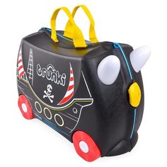 Чемодан trunki черный с принтом