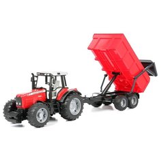 Трактор Bruder Massey Ferguson 7480 с прицепом (02-045) 1:16 красный