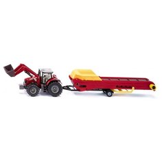 Трактор Siku Massey Ferguson с конвейером (1996) 1:50 красный/желтый