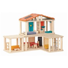 PlanToys Кукольный домик с мебелью 7610, дерево