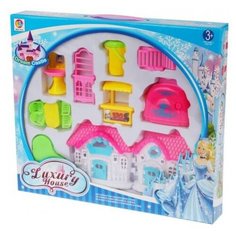 Наша игрушка Домик для куколки WL9966, белый/розовый/голубой