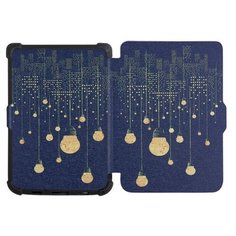 Чехол GoodChoice Slim для Pocketbook 616/627/632 Лампочки темно-синий