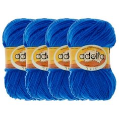 Пряжа Adelia Ivia, 100 % акрил, 62 г, 150 м, 4 шт., №454 яр.синий
