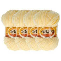Пряжа Adelia Ivia, 100 % акрил, 62 г, 150 м, 4 шт., №441 св.кремовый