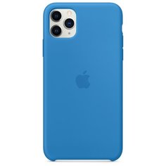 Чехол Apple силиконовый для Apple iPhone 11 Pro Max синяя волна