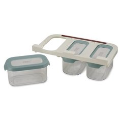 Joseph Joseph Набор подвесных банок для сыпучих продуктов 81111, 900 мл бесцветный/голубой