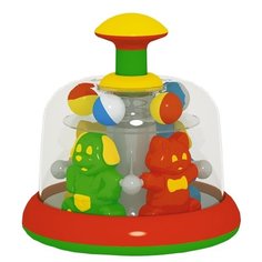 Юла-карусель Stellar Цирк, упаковка коробка (01388) красный/желтый Стеллар