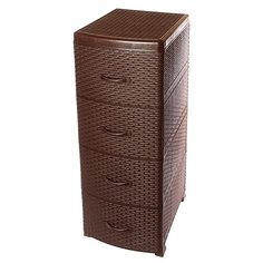 Комод Violet Ротанг 4 секции , размер: 38х48 см , цвет: коричневый