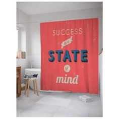 Штора для ванной JoyArty Успех - это состояния ума 180x200 красный