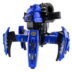 Интерактивная игрушка робот Keye Toys Радиоуправляемый робот-паук Space Warrior (лазер, ракеты) KT-9006-1 синий