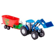 Погрузчик Siku New Holland с погрузчиком (1988) 1:55 синий/красный